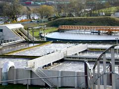 Basins of the Evry sewage treatment plant